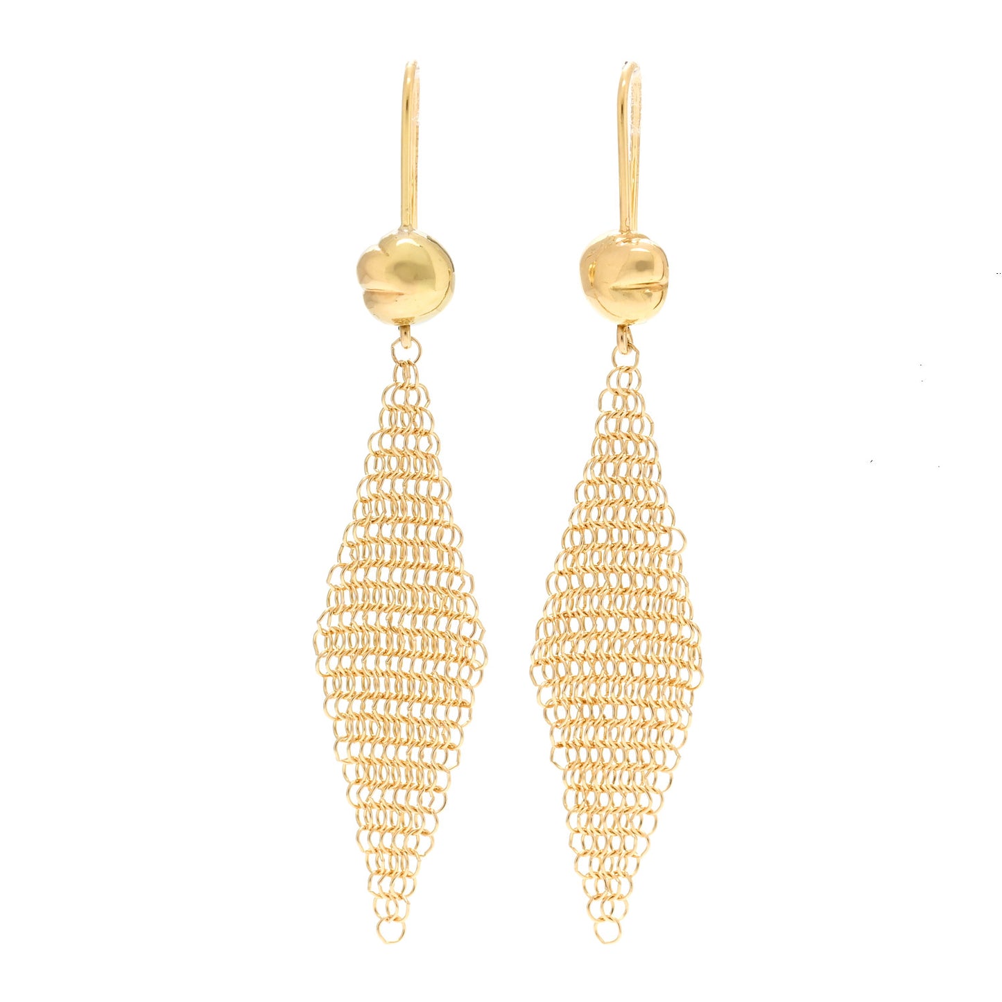 18K Yellow Gold Mini Elsa Peretti Mesh Earrings
