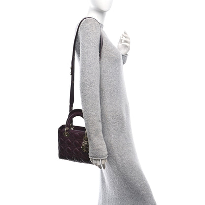 Christian Dior Lambskin Cannage Small My ABCDior My Lady Dior Deep Amaranth 3 of 12