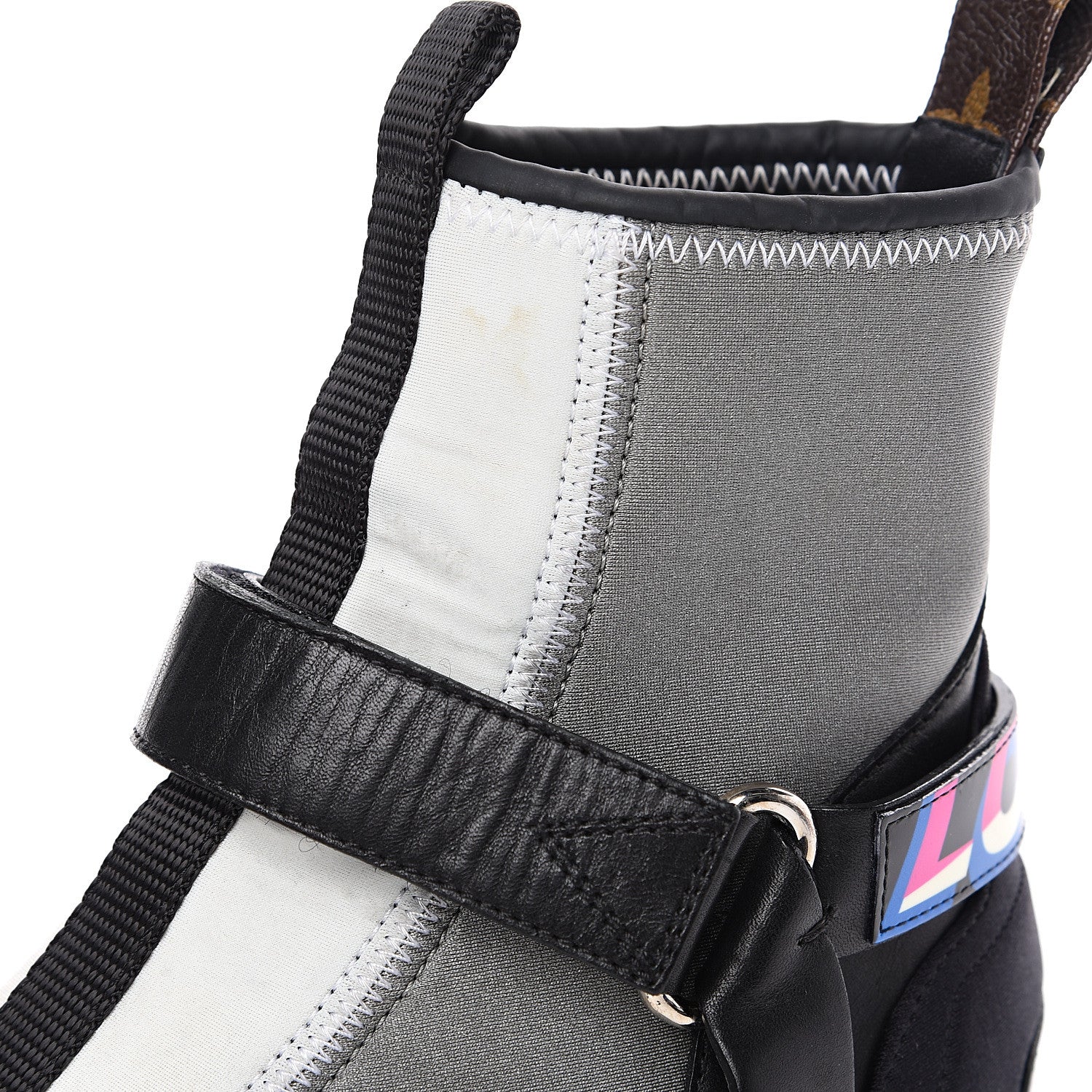 Louis Vuitton Neoprene Deep Sea Ankle Boots 37 Grey 9 of 11