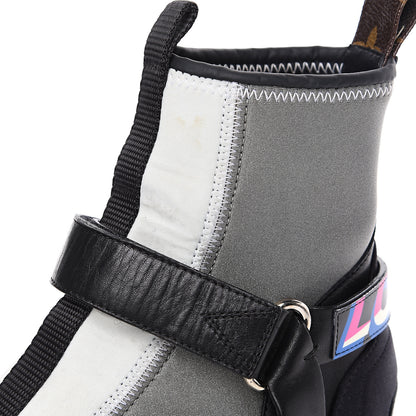 Louis Vuitton Neoprene Deep Sea Ankle Boots 37 Grey 9 of 11