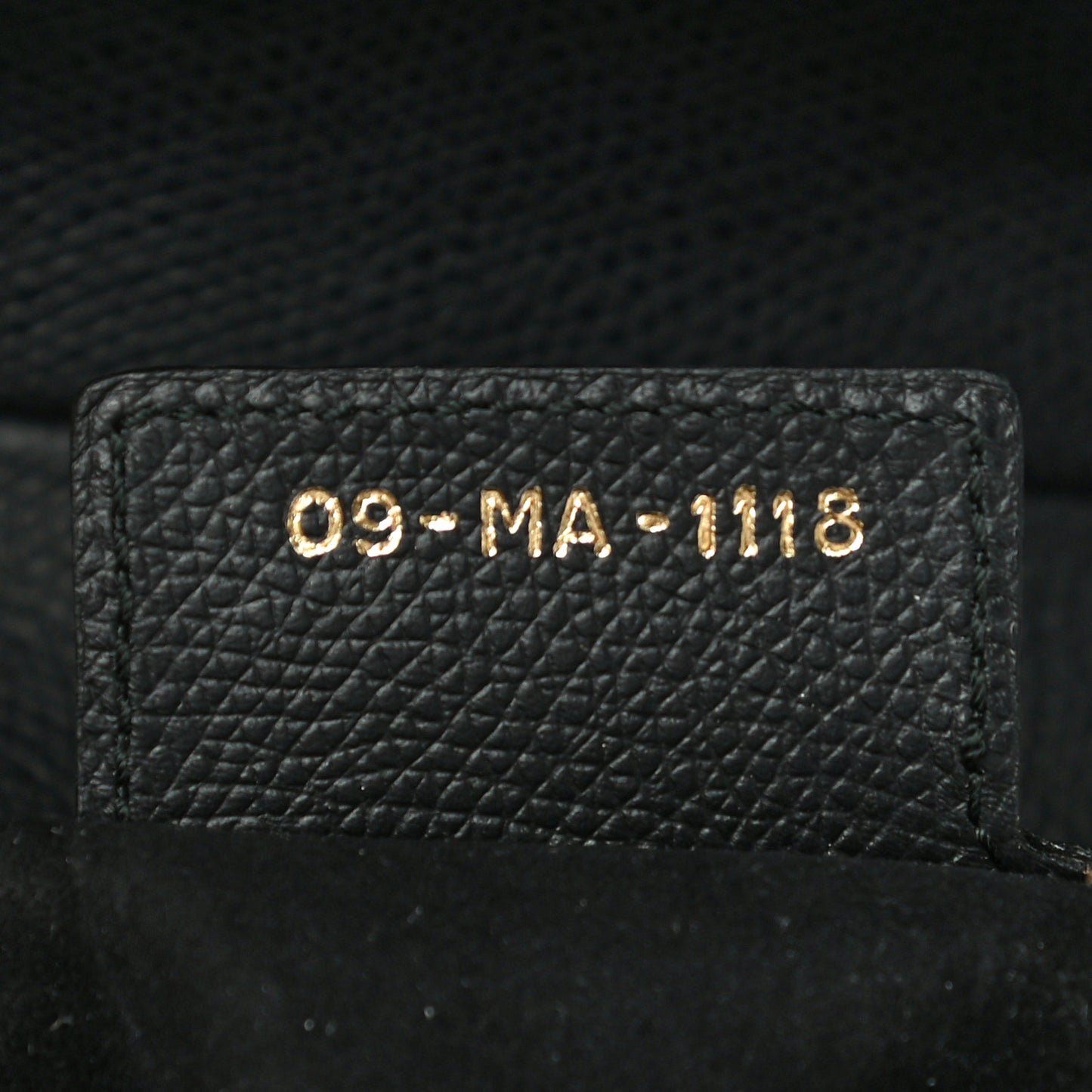 Grained Calfskin Saddle Bag Black
