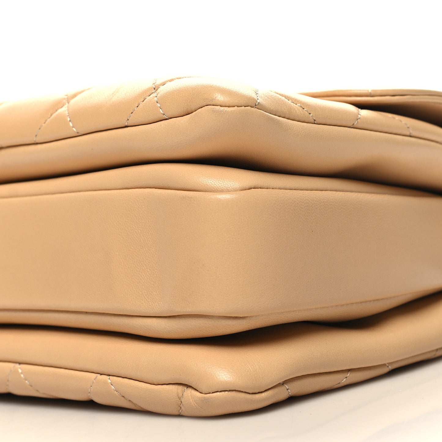 Lambskin Quilted Medium Trendy CC Flap Dual Handle Bag Beige