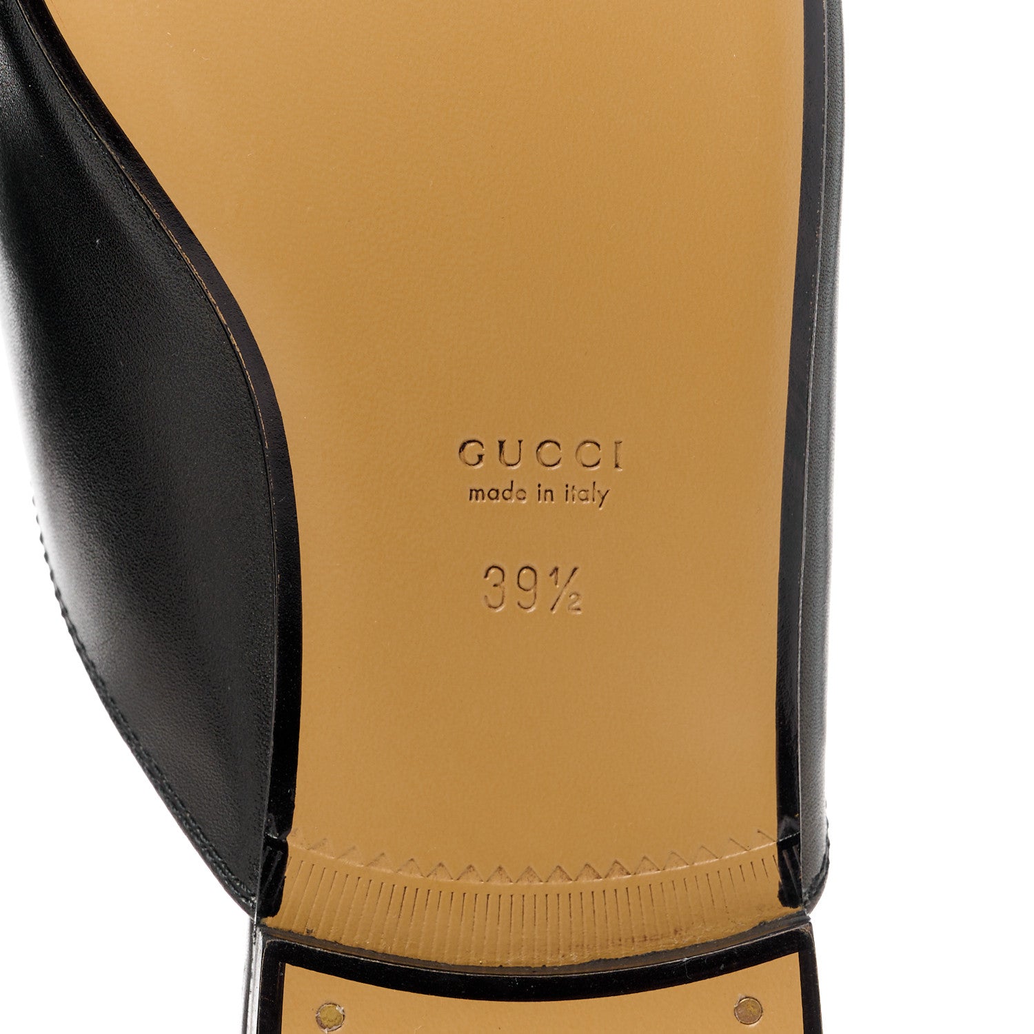 Gucci Calfskin Womens Princetown Slippers 39.5 Black 6 of 8