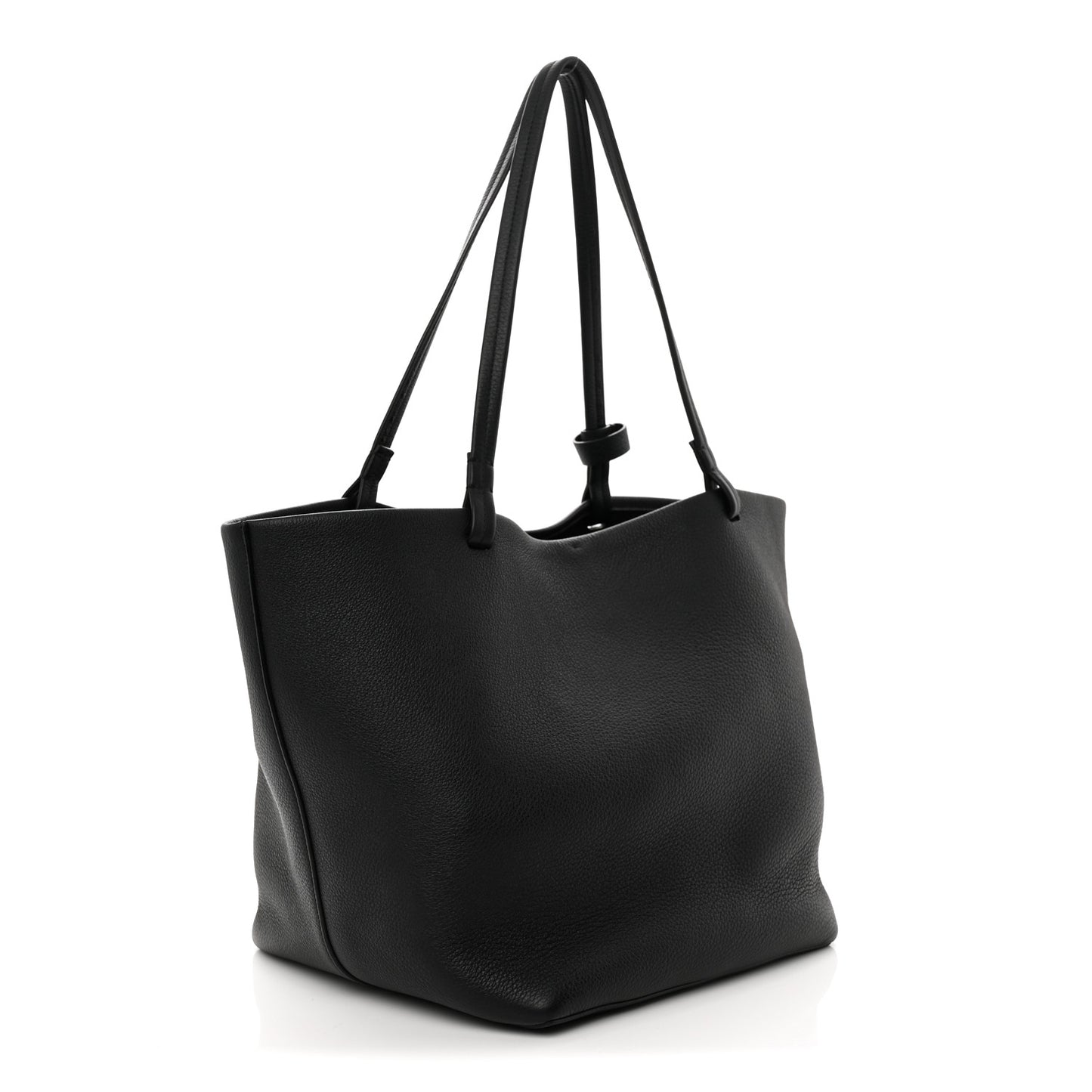 Grained Calfskin Park Tote Three Black