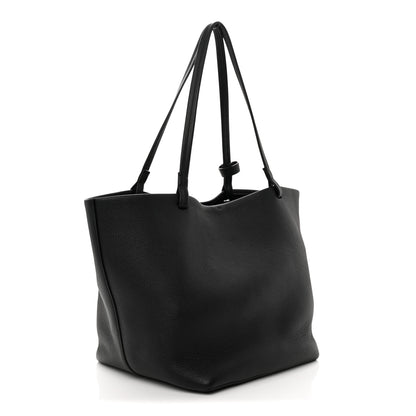 The Row Grained Calfskin Park Tote Three Black 4 of 13