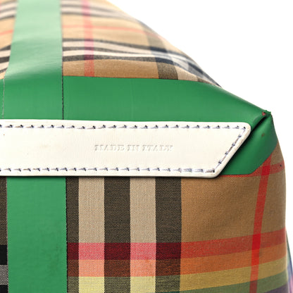 Burberry Vintage Rainbow Check Large The Giant Reversible Tote Antique Yellow 10 of 17