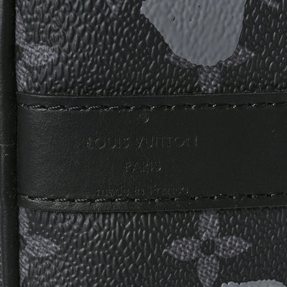 Louis Vuitton LV X YK Monogram Eclipse Keepall Bandouliere 45 Black Silver 6 of 10