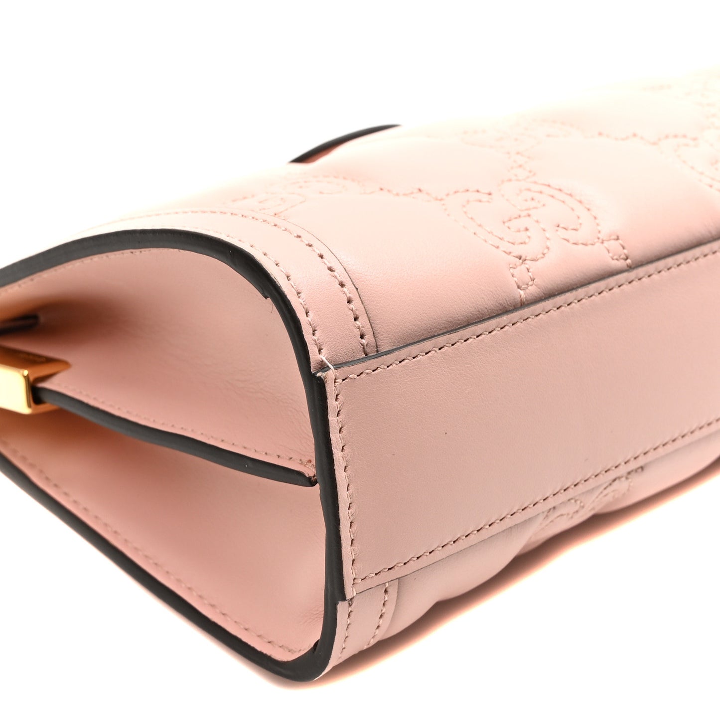 Calfskin GG Matelasse Small Slim Chain Shoulder Bag Perfect Pink Natural