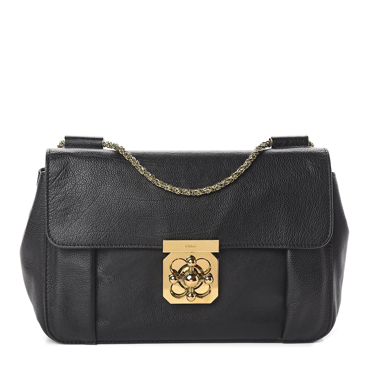 Goatskin Medium Elsie Shoulder Bag Black