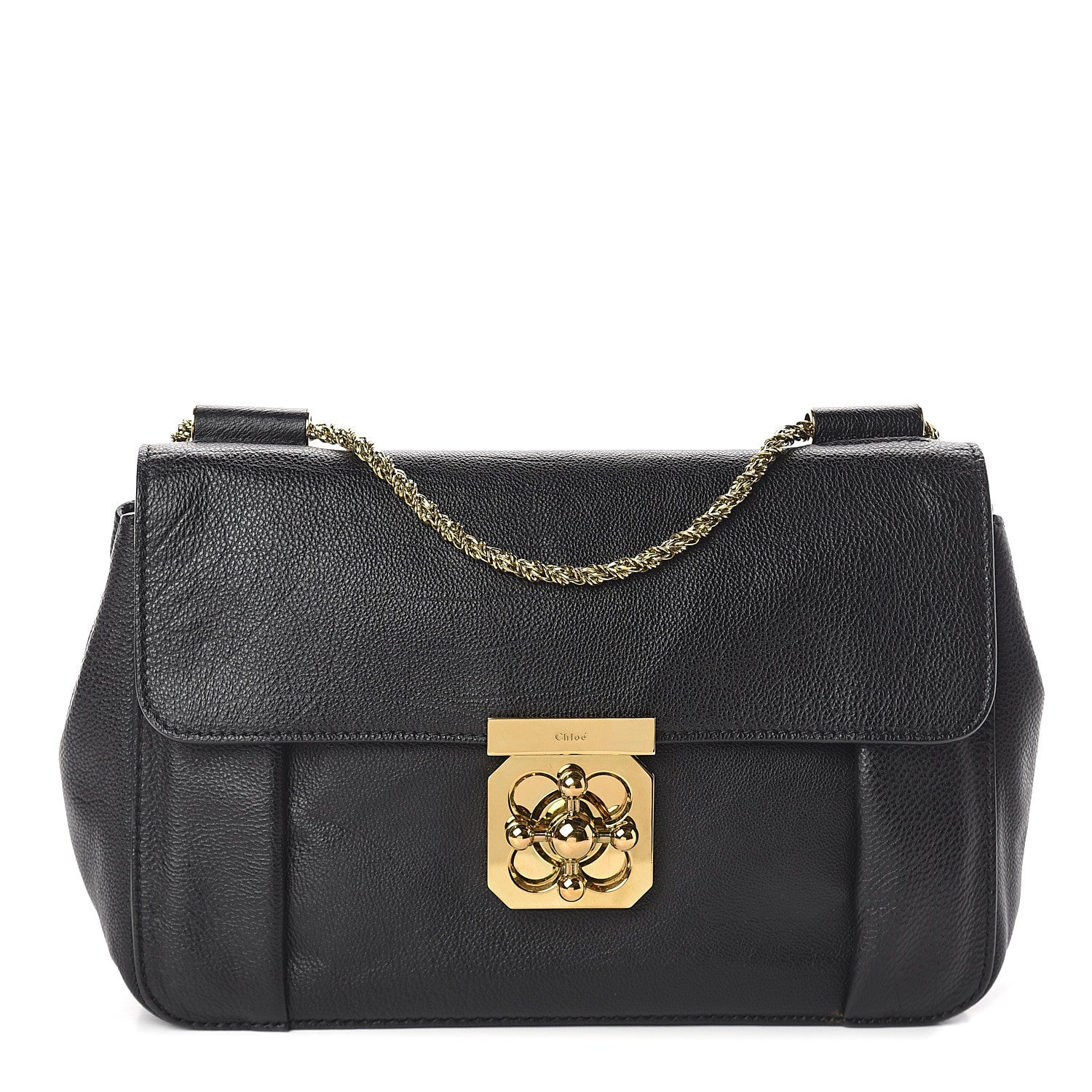 Chloe Goatskin Medium Elsie Shoulder Bag Black 1 of 7
