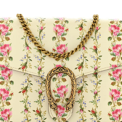 Gucci Calfskin Floral Print Mini Dionysus Chain Wallet Ivory Pink 10 of 12