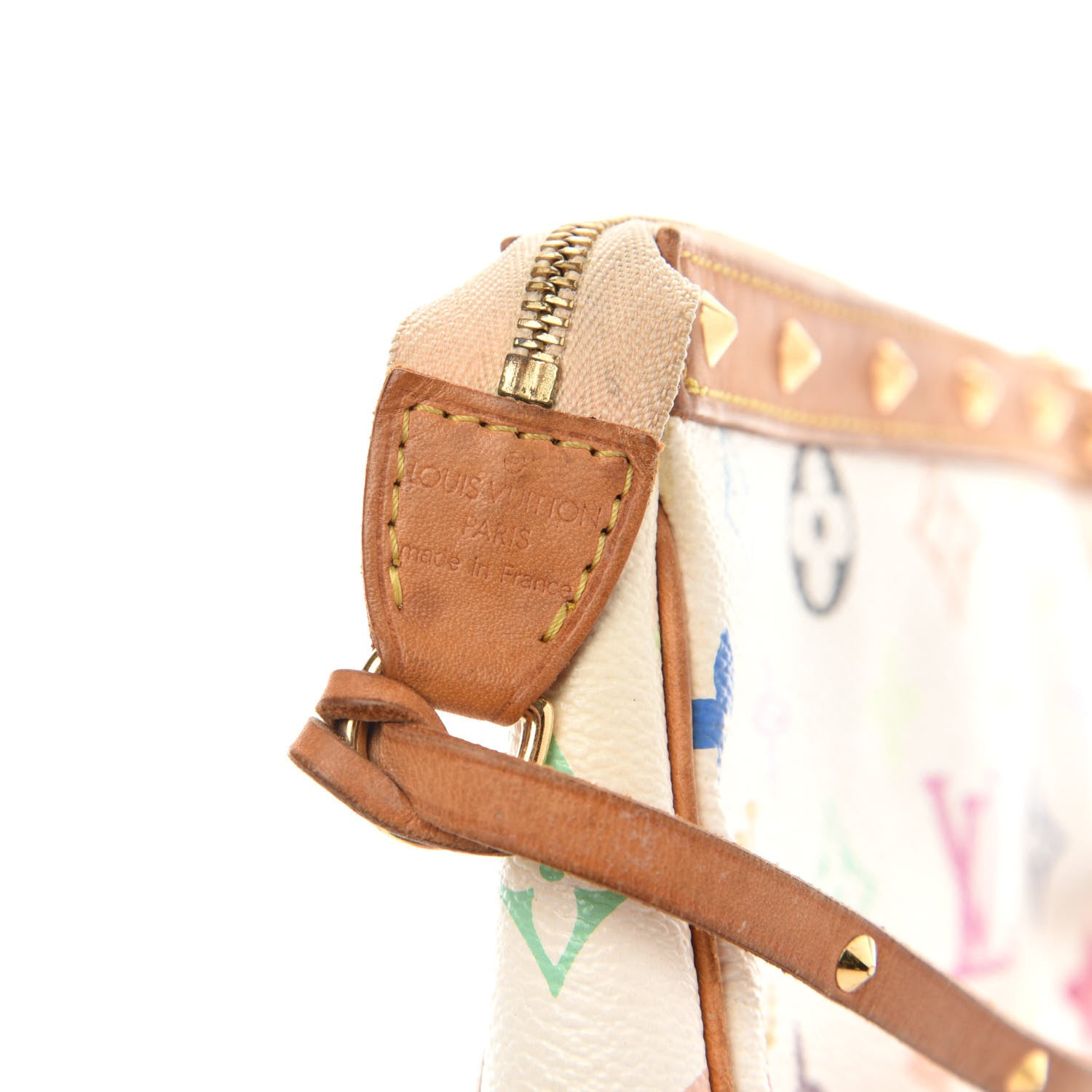 Louis Vuitton Monogram Multicolor Pochette Accessories White 10 of 11