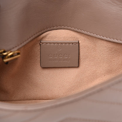 Gucci Calfskin Matelasse Super Mini GG Marmont Shoulder Bag Porcelain Rose 5 of 13