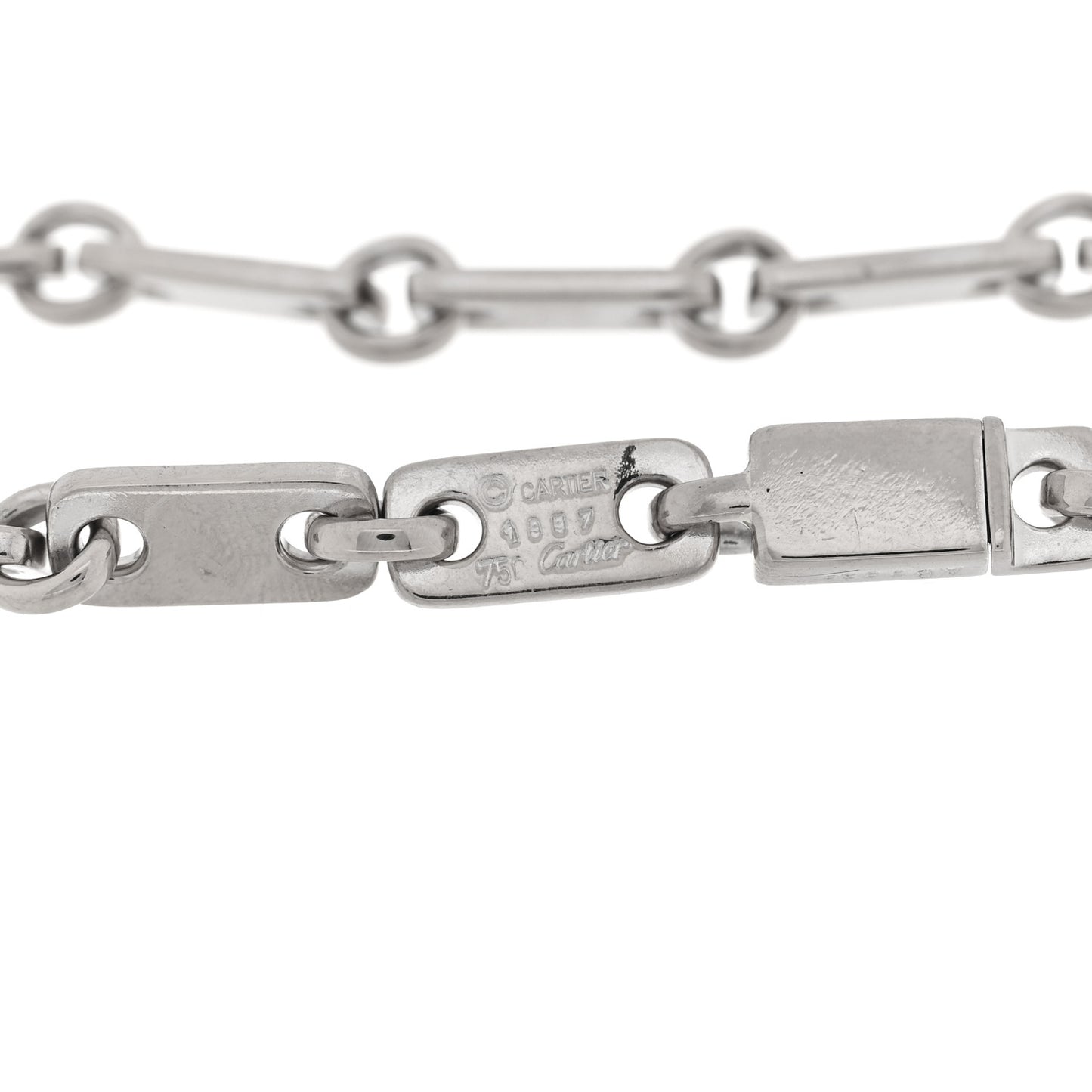18K White Gold 5mm Fidelity Link Bracelet