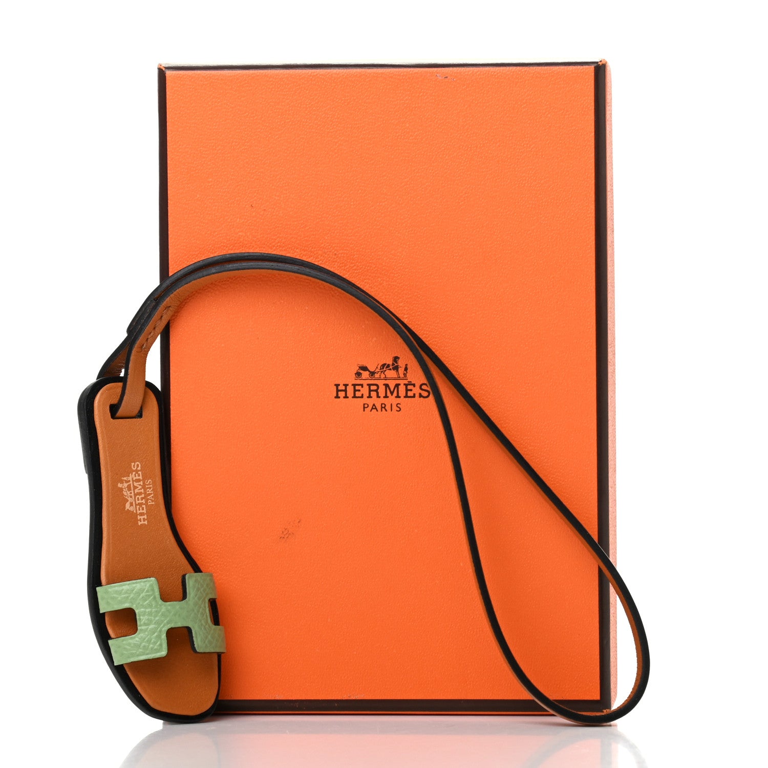 Hermes Epsom Butler Calfskin Hunter Oran Nano Bag Charm Sable Vert Criquet 5 of 5