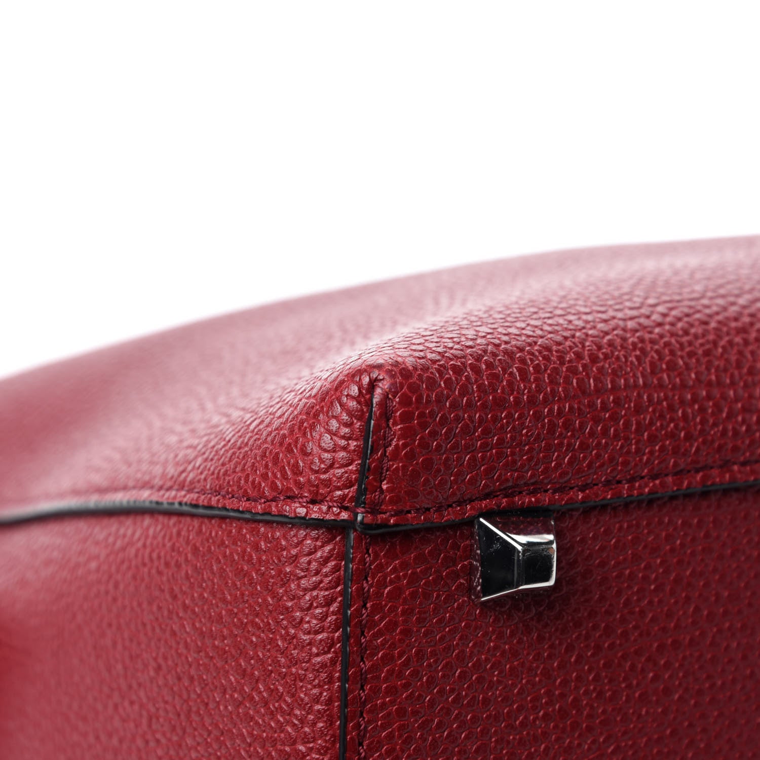 MCM Grained Calfskin Medium Ella Boston Sash Burgundy 8 of 11