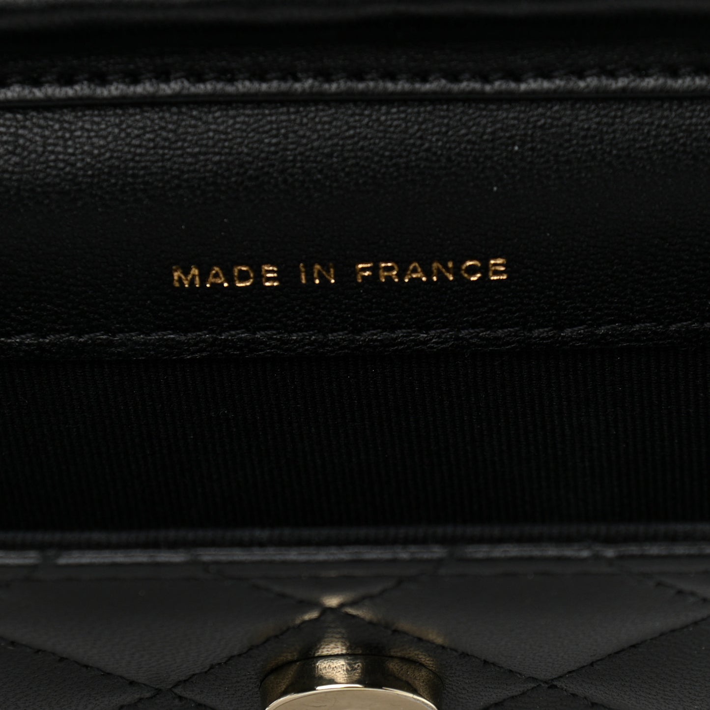 Lambskin Quilted Mini Coco Bow Clutch With Chain Black