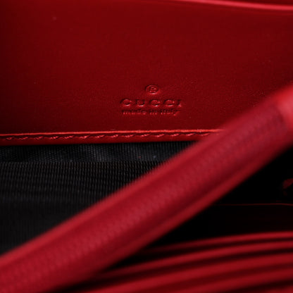 Gucci Calfskin Sylvie Continental Wallet Hibiscus Red 6 of 10