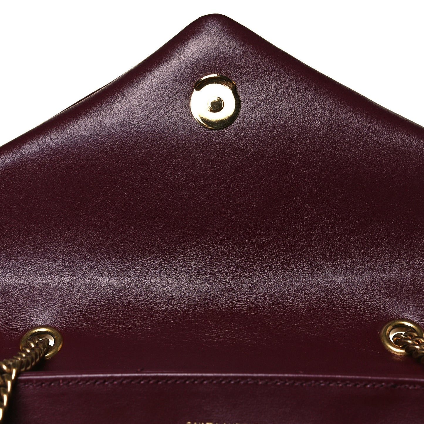 Calfskin Y Quilted Monogram Small Loulou Chain Satchel Dark Legion Red