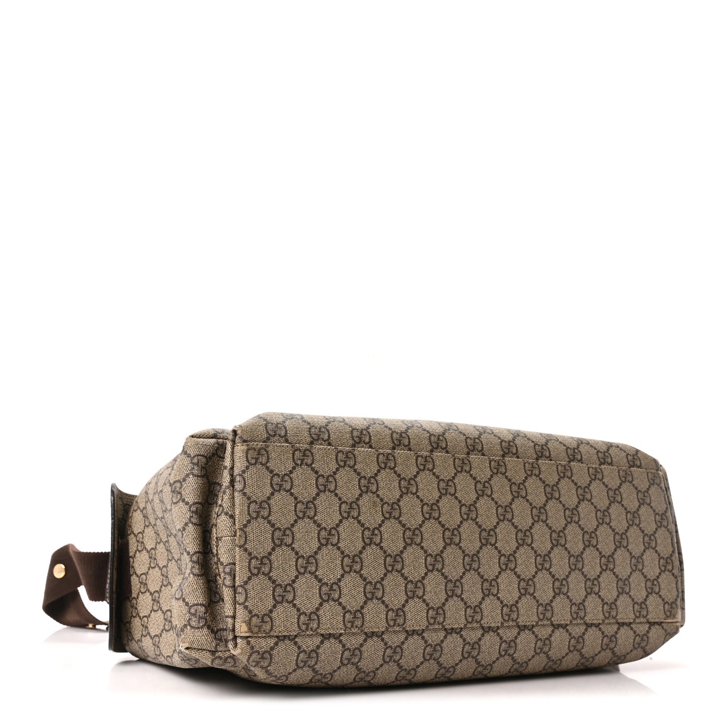 GG Plus Monogram Messenger Diaper Bag Dark Brown