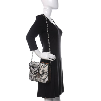 Louis Vuitton Epi Monogram Floral Pochette Metis Black White 2 of 11