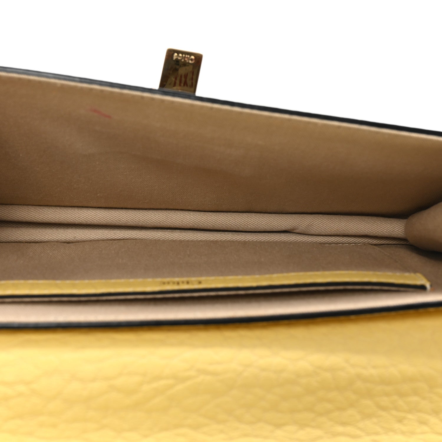 Chloe Grained Calfskin Sally Clutch Yellow 5 of 6