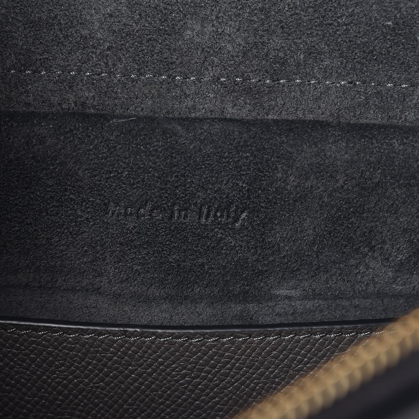 Grained Calfskin Micro Belt Bag Grey