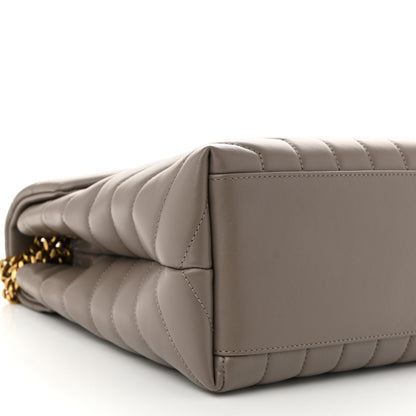 Saint Laurent Calfskin Y Quilted Monogram Medium Loulou Chain Satchel Dark Beige 9 of 11