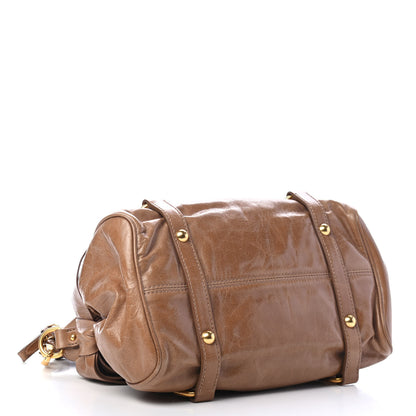 Miu Miu Vitello Lux Mini Bow Bag Cannella 3 of 4
