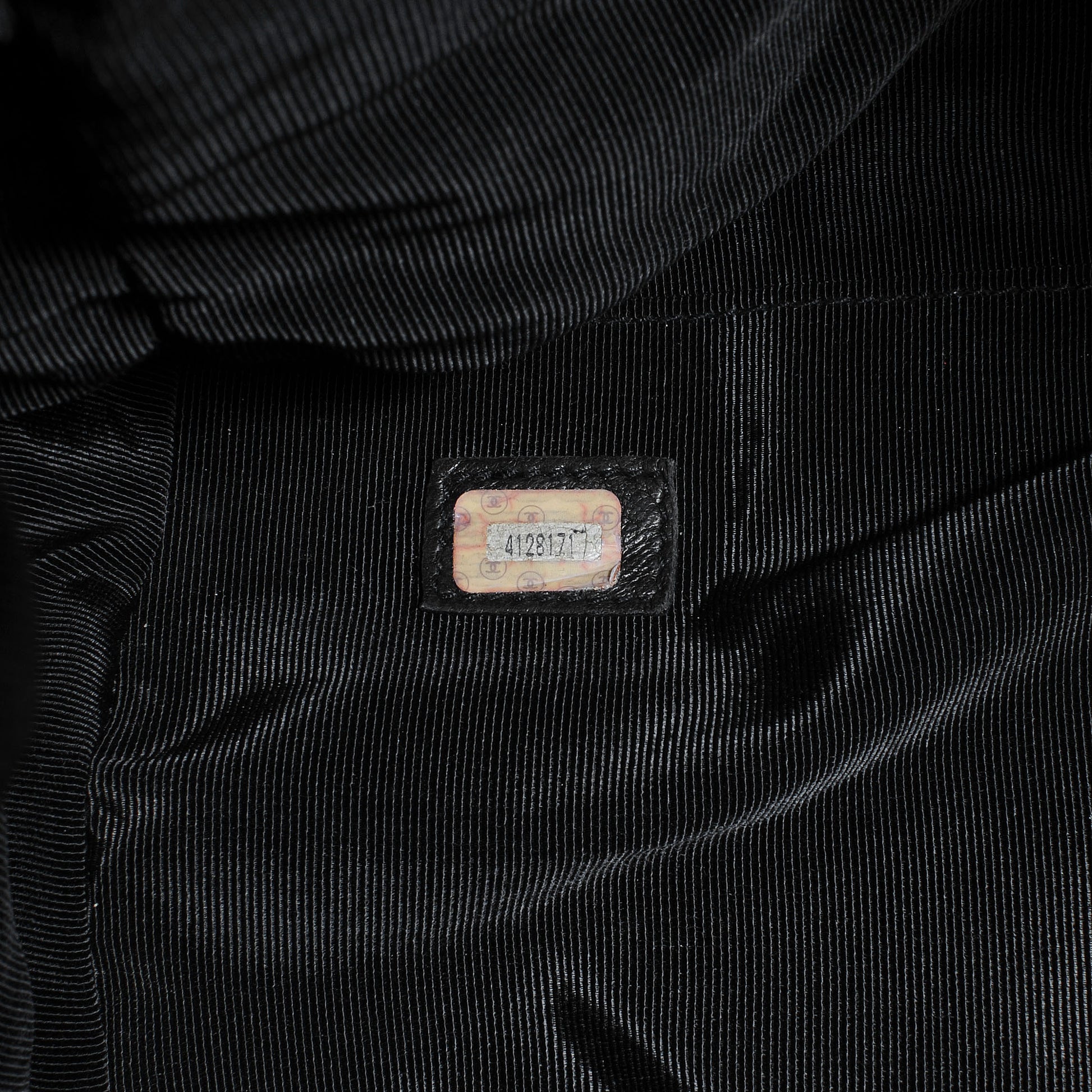 Chanel Vinyl Stitched XL Weekender Black 8 of 8