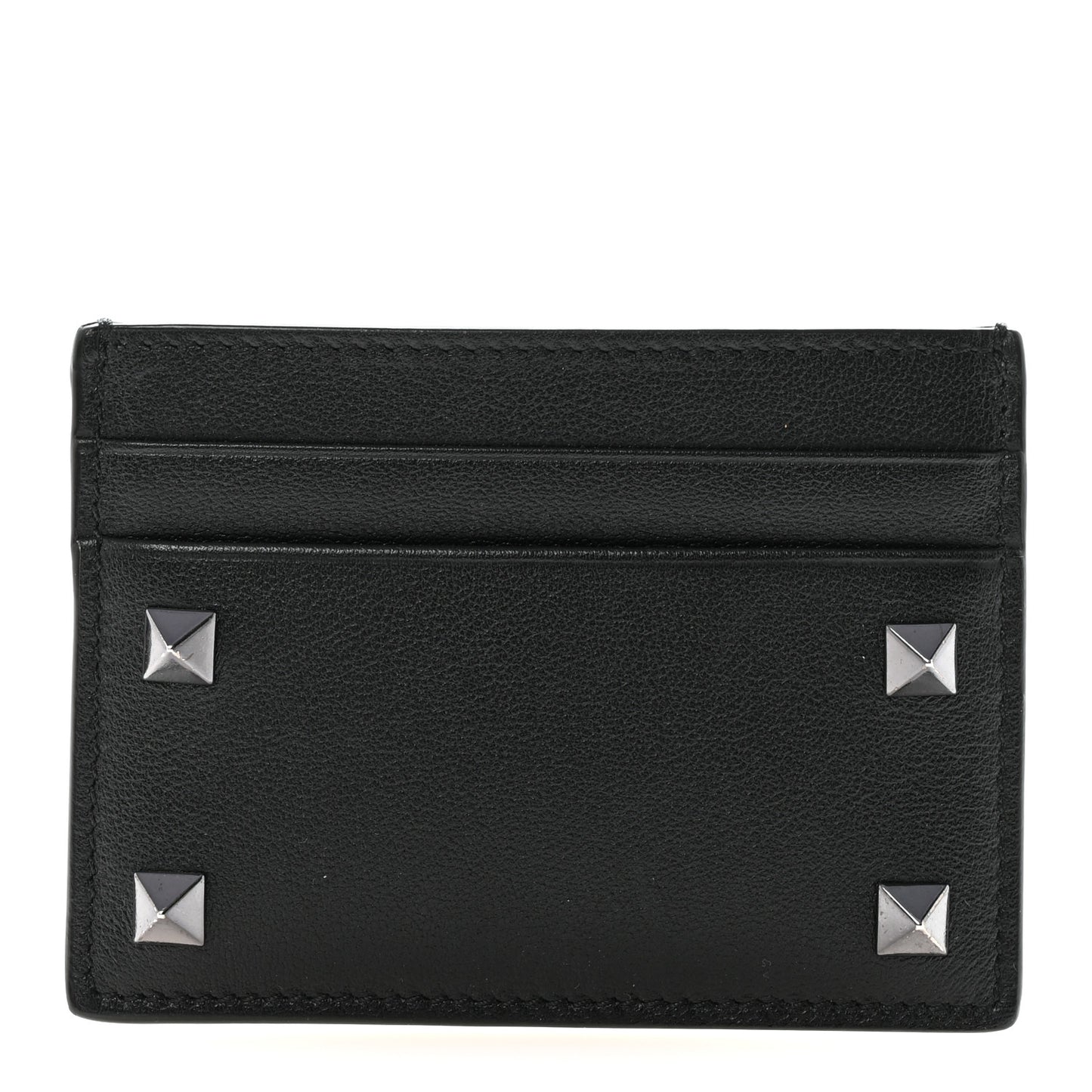 Vitello Rockstud Card Holder Black