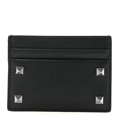 Valentino Garavani Vitello Rockstud Card Holder Black 1 of 7