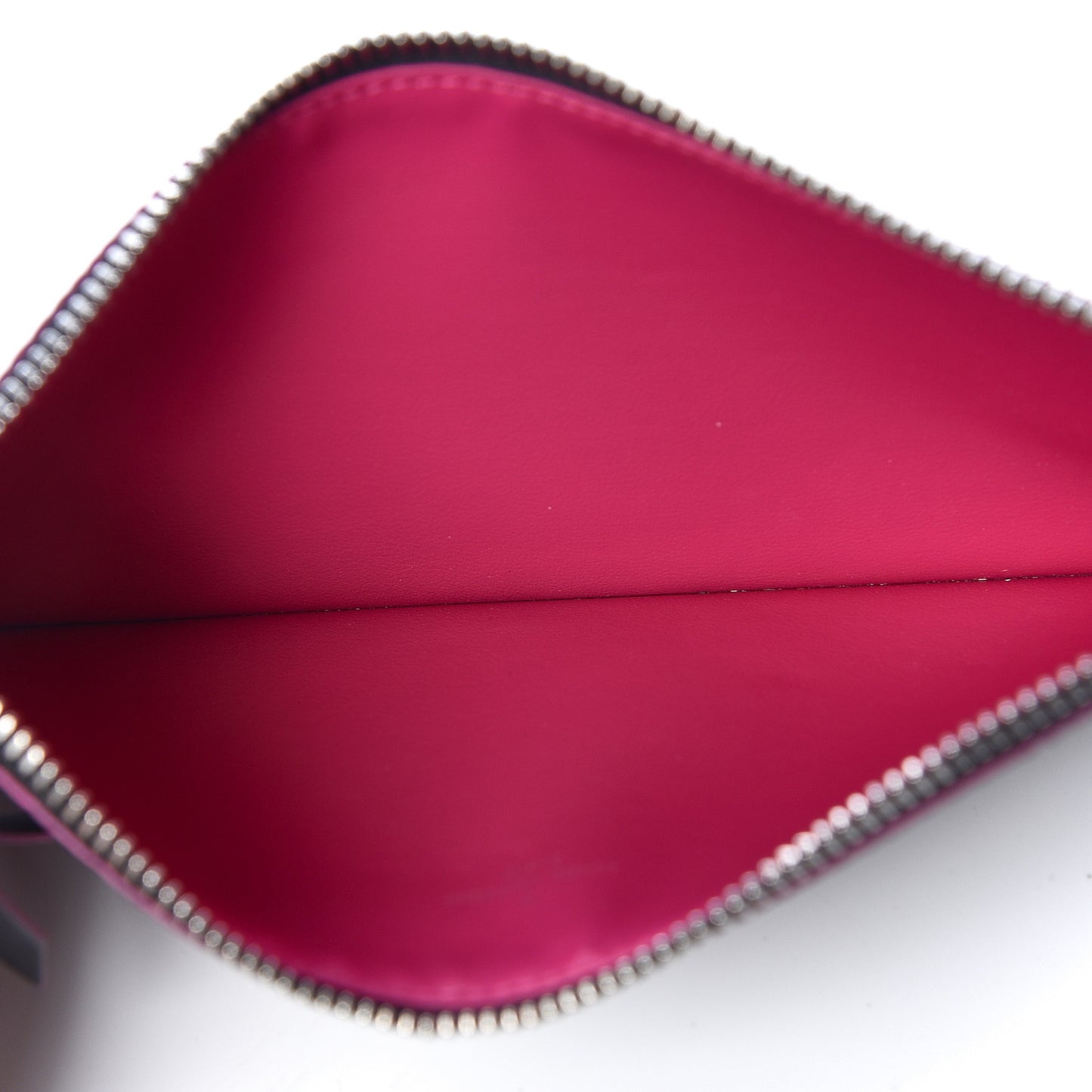 Epi Felicie Chain Wallet Zippered Insert Black Hot Pink