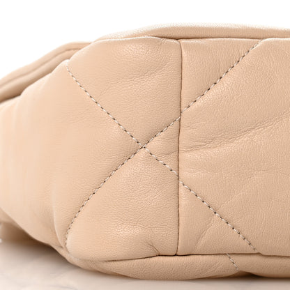 Chanel Goatskin Quilted Medium Chanel 19 Flap Light Beige 8 of 12