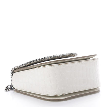 Stella McCartney Embossed Crocodile Effect Medium Falabella Box Shoulder Bag Ivory 4 of 13