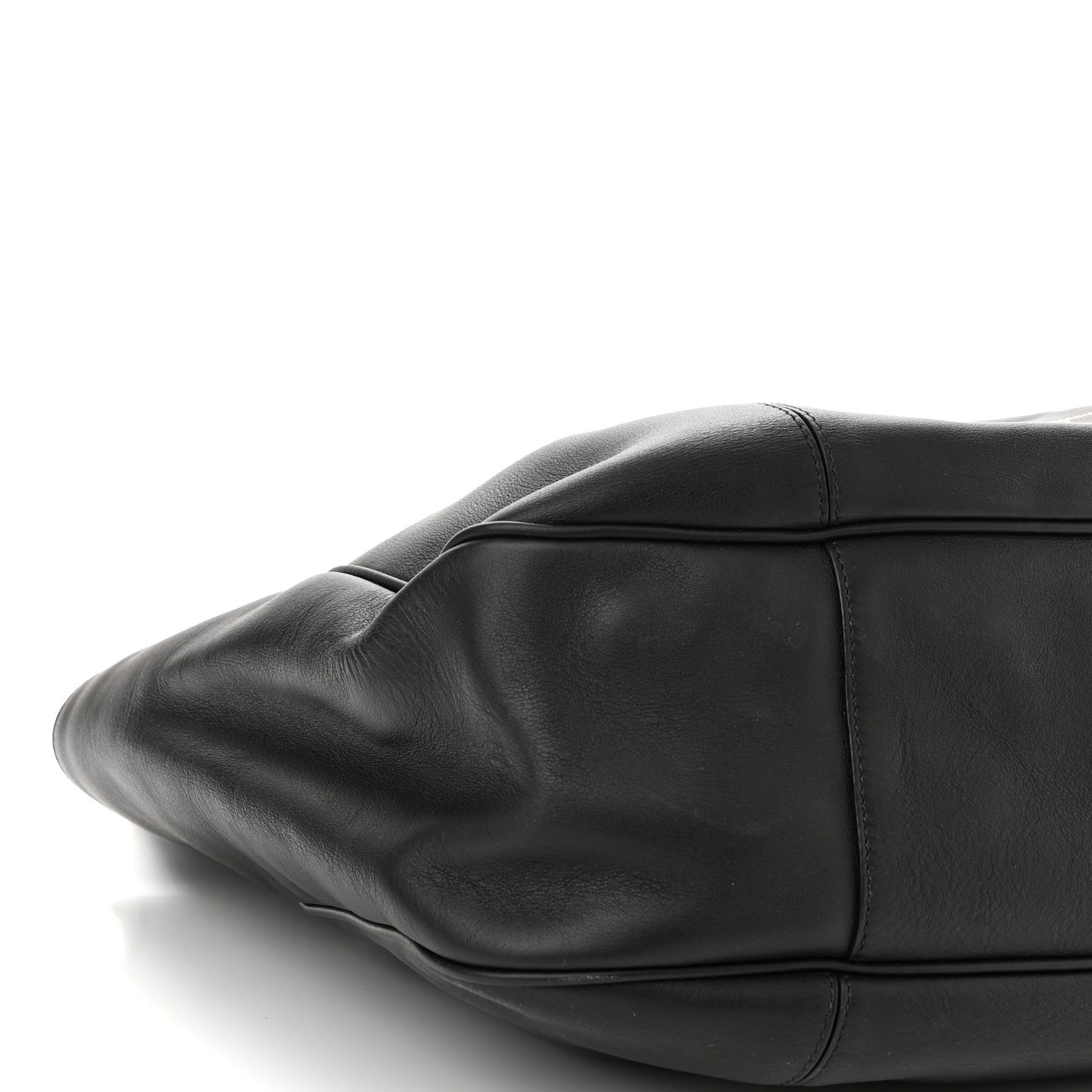 Calfskin Elle Gancini Chain Hobo Black