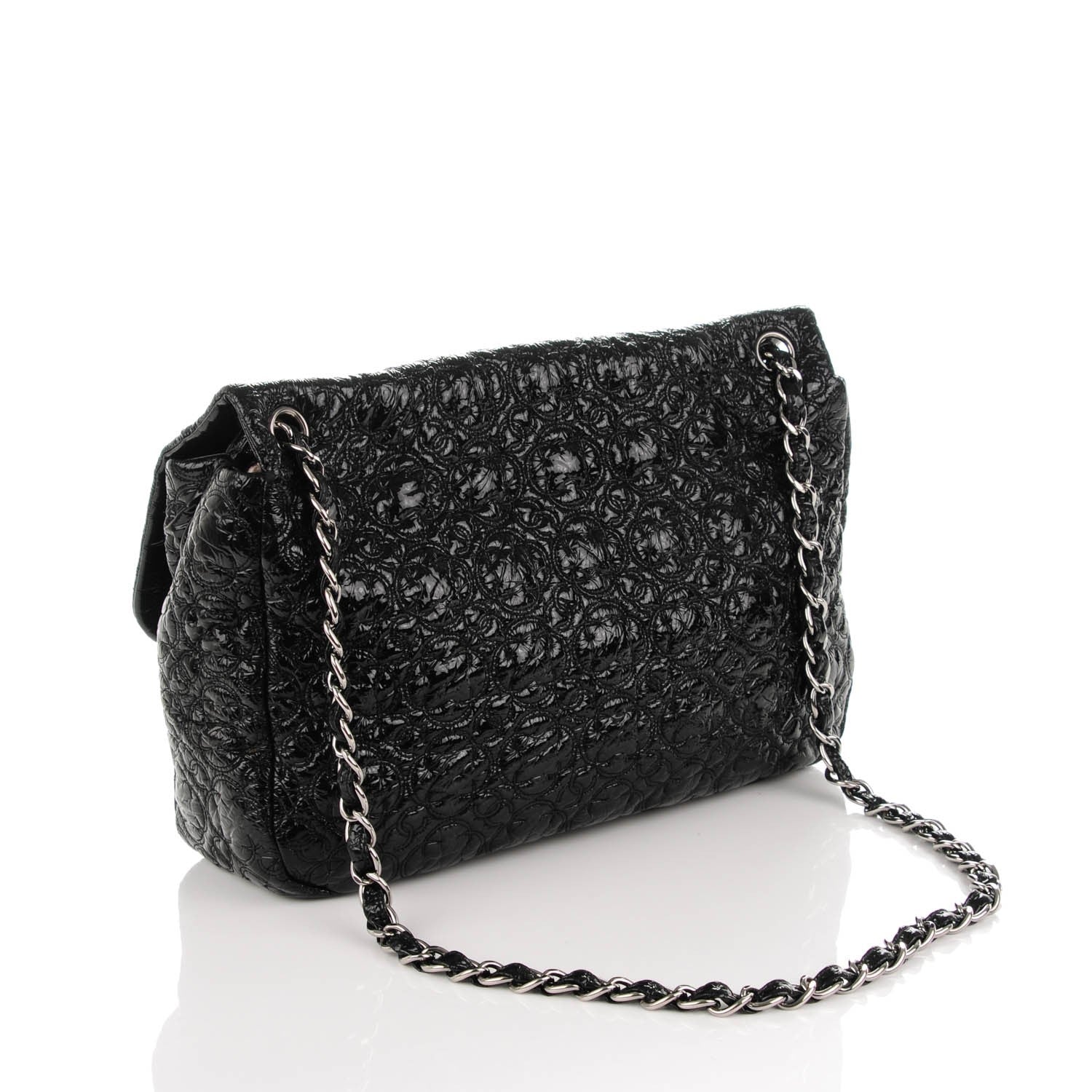 Chanel Vinyl Rock In Moscow Single Flap Black 3 of 9