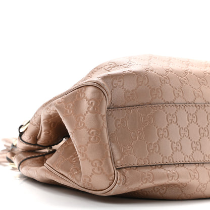 Gucci Metallic Guccissima Medium Sukey Tote Dusty Rose 10 of 11