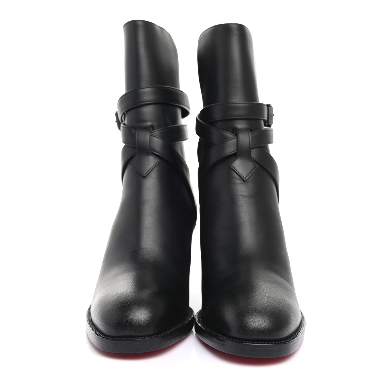 Christian Louboutin Calfskin Karistrap 70 Ankle Boots 39.5 Black 2 of 6