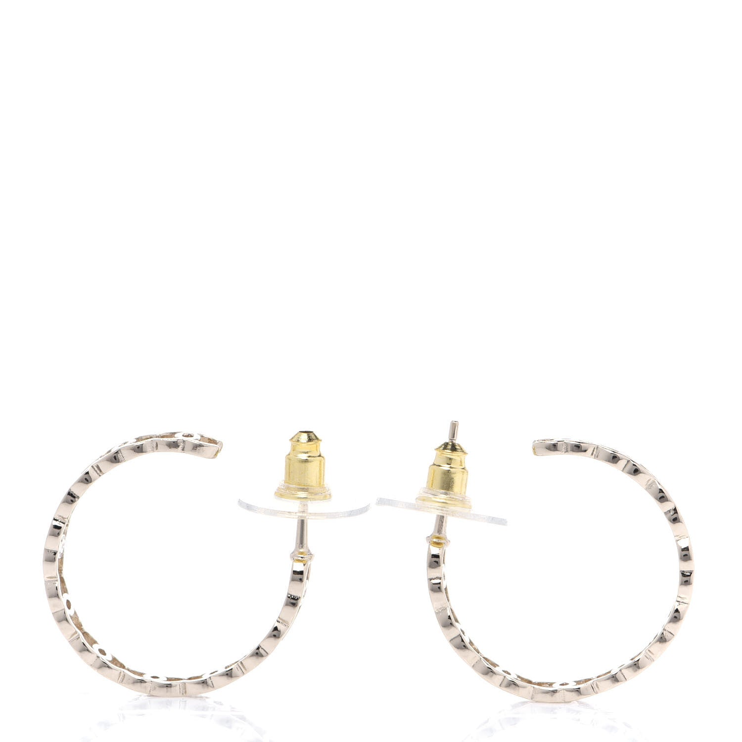 Chanel Metal CC Hoop Earrings Gold 3 of 7