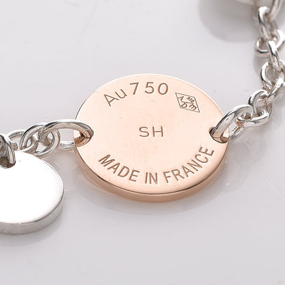 Hermes Sterling Silver 18K Rose Gold Confettis Bracelet SH 7 of 8