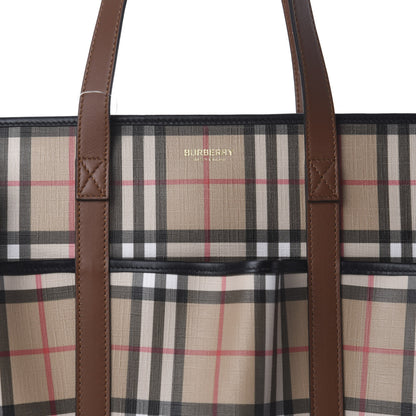 Burberry Vintage Check Parker Tote Diaper Bag Archive Beige 9 of 9