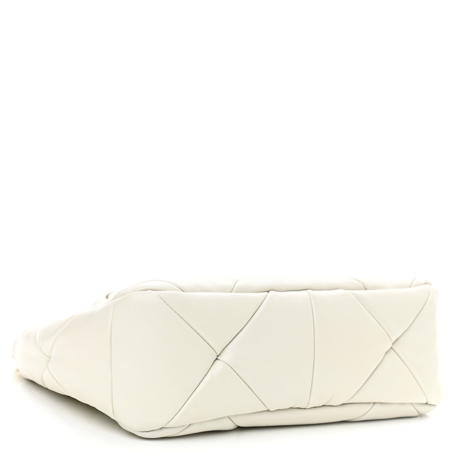 Prada Nappa Triangle Quilted Patchwork System Bag White 3 of 8
