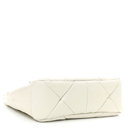 Prada Nappa Triangle Quilted Patchwork System Bag White 3 of 8