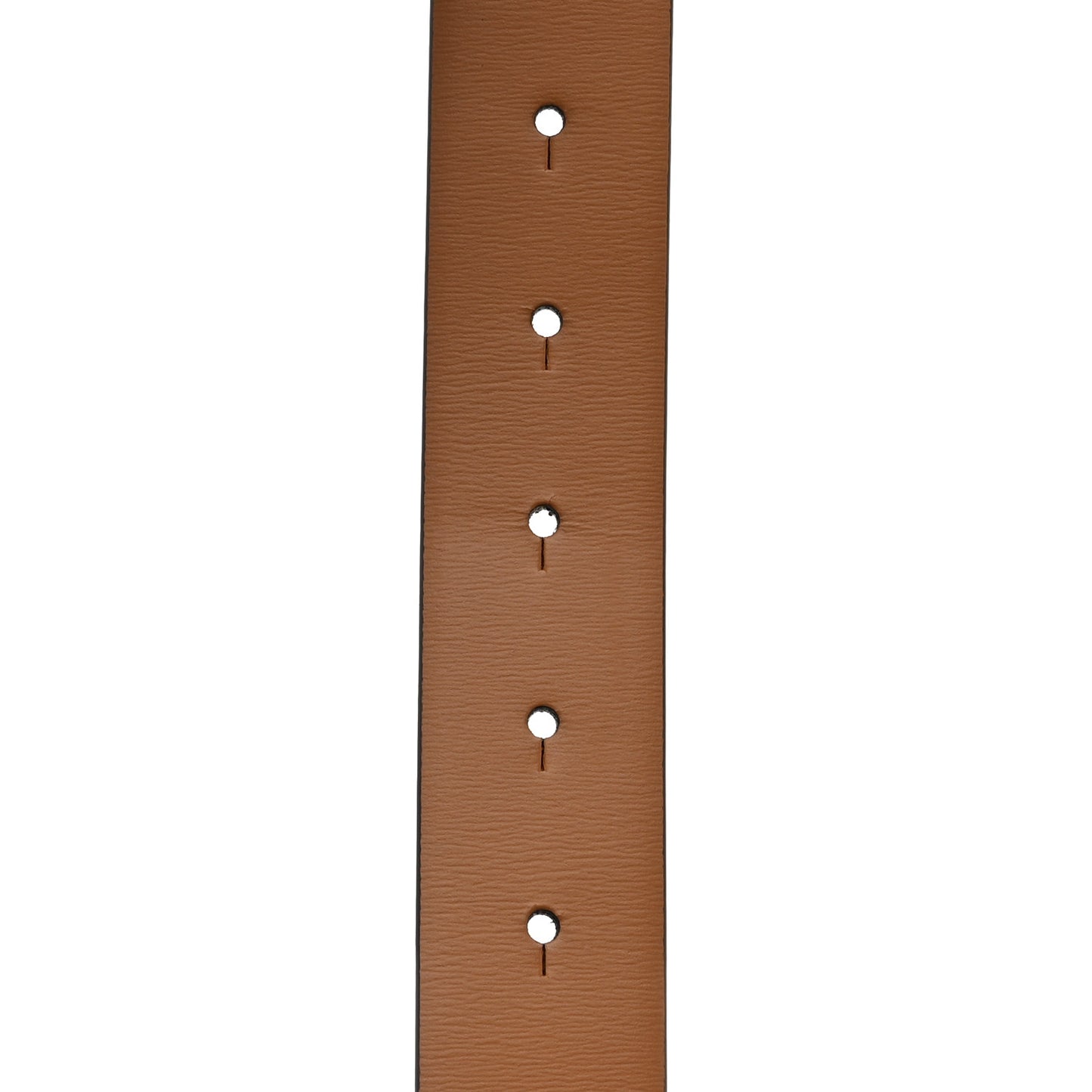 Glossy Calfskin 40mm VLogo Reversible Belt 85 34 Saddle Brown Yellow