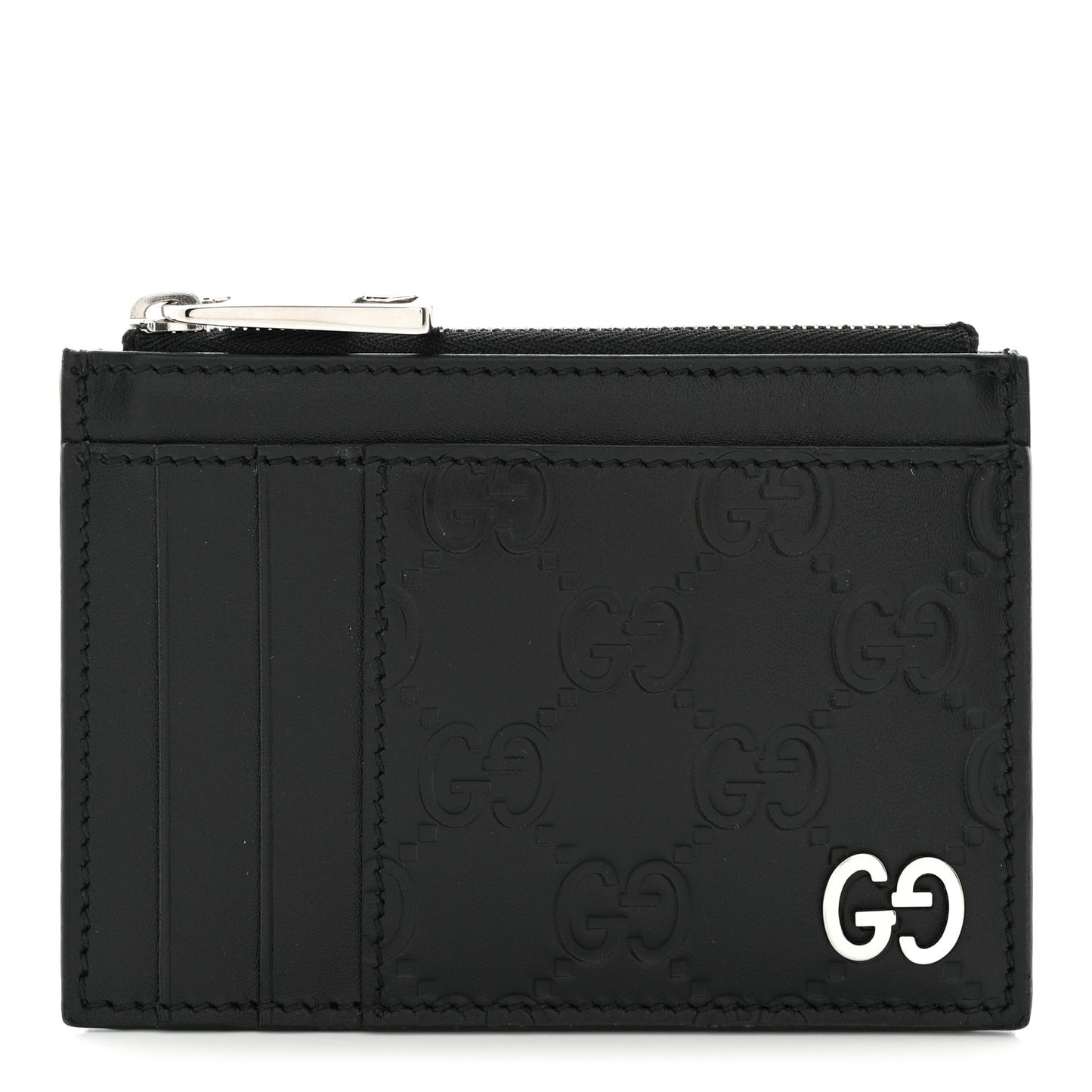 Guccissima Signature Coin Case Card Holder Black