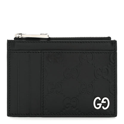 Gucci Guccissima Signature Coin Case Card Holder Black 1 of 8