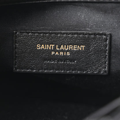 Saint Laurent Lambskin Carre Quilted Small Cassandre Bucket Bag Black 6 of 10