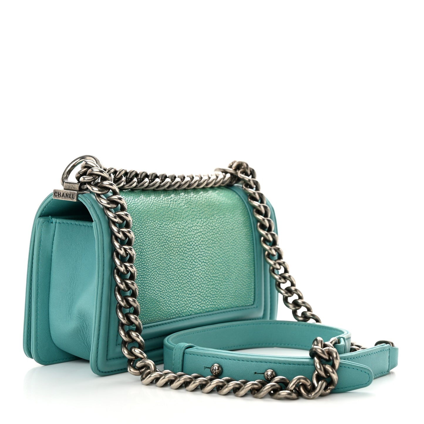 Galuchat Stingray Small Boy Flap Turquoise