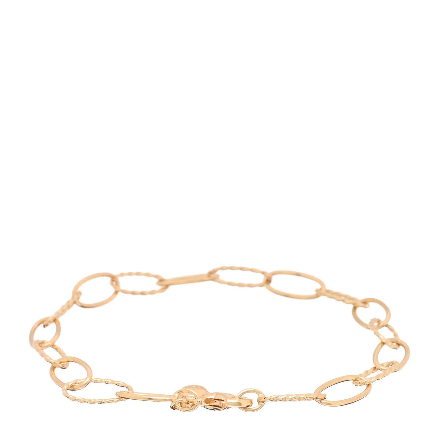 18K Yellow Gold Oval Link Bracelet